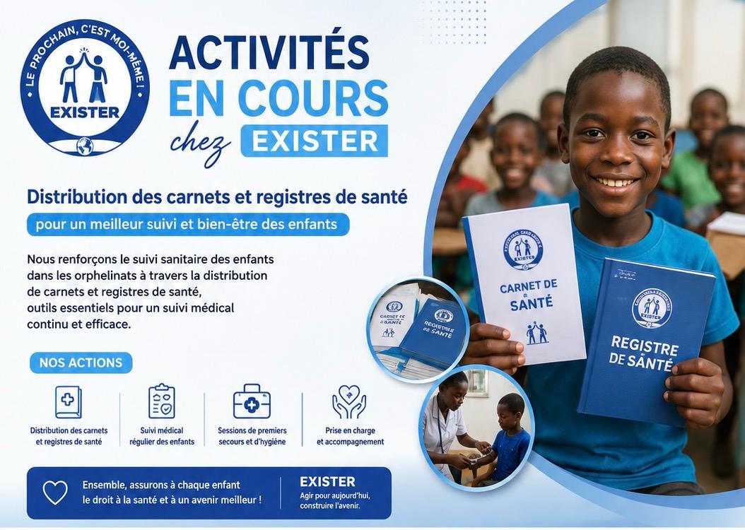 Distribution des carnets et registres de santé dans les orphelinats